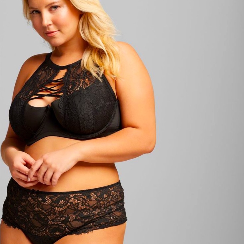 Cacique high neck Balconette bralette sz 50C